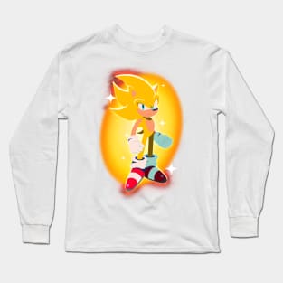 Super Sonic 2 in Rise of the Wisps style Long Sleeve T-Shirt